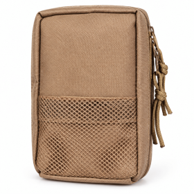 Compact First Aid Organizer Pouch with Mesh Pocket and Dual Zippers