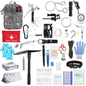 125Pcs Survival Kits Professional Emergency Survival Gear Tactical First Aid Kit Supplies for Outdoor Adventure Camping Hiking Hunting