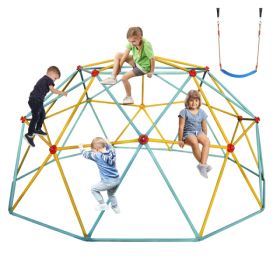 10FT Climbing Dome For Kids Jungle Gym Apply To Park Dome Climber With Swing Playground Equipment,Blue (Option: defaulttitle)